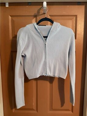 Cropped Brandy Melville cropped full-zip hoodie